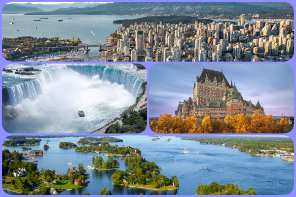 Kanada & Amerika  'Seattle(2)-Vancouver(2)-Montreal(2)-Quebec/Ottawa-Kingston(1)-Toronto(2)'