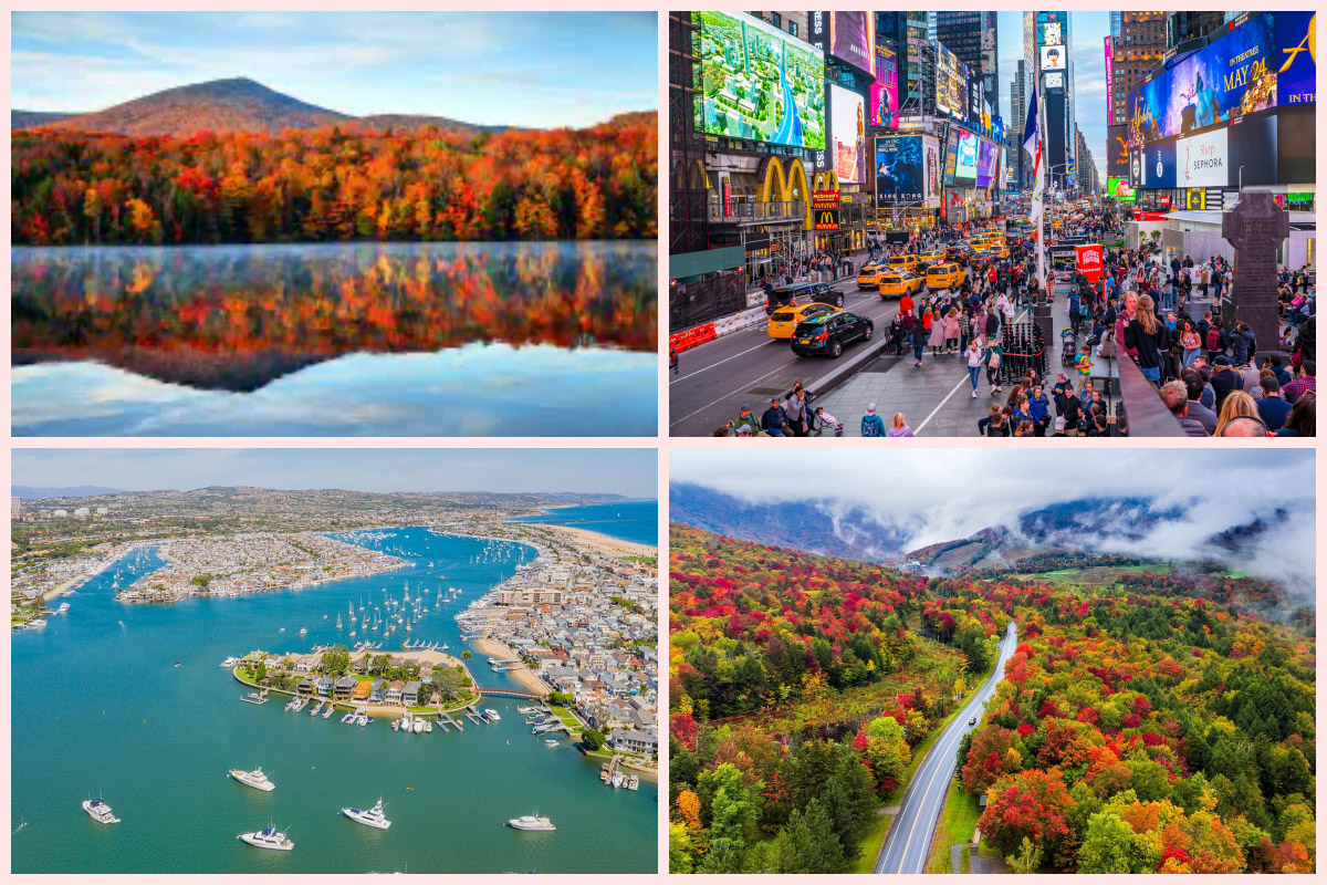 North American Cities and Nature in Autumn